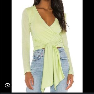 Lovers + Friends Chloe Crop Top in Lime Green